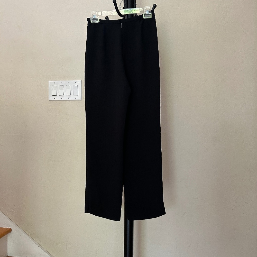 Wrinkle Free High Rise Black Slacks Trousers Pants